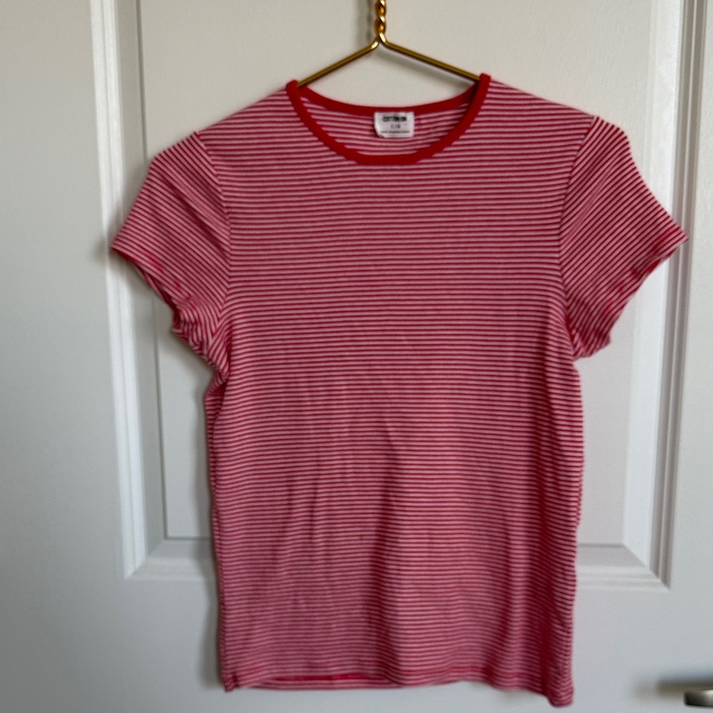 Cotton On Red and White Striped Top